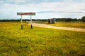 Road sign. Ust-Khmelevka, Western Siberia, Russia