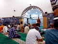 an ustadz gave a lecture before the tarawih prayer