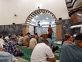 an ustadz gave a lecture before the tarawih prayer