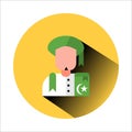 Ustadz/Syekh icon WITH FLAT DESIGN AND SIMPLES TYLE Royalty Free Stock Photo