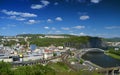 Usti nad Labem city from Vetruse castle Royalty Free Stock Photo