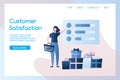 ÃÂ¡ustomer satisfaction landing page template,online shop with shopping bags and gifts