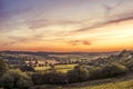 Usual English rural landscape Royalty Free Stock Photo