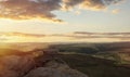 Usual rural England landscape in Yorkshire. Amazing view in the national park Peak District on a sunny day Royalty Free Stock Photo