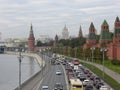 Moscow Traffic Congestion - Kremlevskaya Naberezhnaya