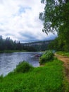 Usva river and rainy forest