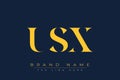 USX abstract letter logo design Royalty Free Stock Photo
