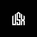 USX letter logo design on BLACK background. USX creative initials letter logo concept. USX letter design Royalty Free Stock Photo