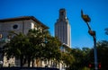 UT Tower Clock Tower Telling Time on Campus University of Texas Austin across the street view Royalty Free Stock Photo