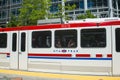 UTA Light Rail in Salt Lake City, Utah, USA Royalty Free Stock Photo