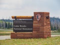 Sign of the Cedar Breaks National Monument