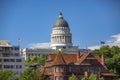 Utah State Capital building and McCune Mansion Royalty Free Stock Photo