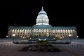 Utah State Capitol building at night Royalty Free Stock Photo