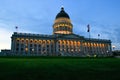 Utah State Capitol with lights, Salt Lake City