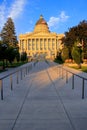 Utah State Capitol with warm evening light, Salt Lake City Royalty Free Stock Photo