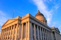 Utah State Capitol with warm evening light, Salt Lake City Royalty Free Stock Photo