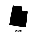 Utah state map silhouette icon.