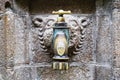 Utdoor medieval water tap in Saint Michael Abbey Royalty Free Stock Photo