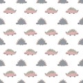Ute baby pattern with dinosaurs. Seamless background. ornament in Scandinavian style