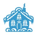 ÃÂ¡ute cartoon winter house. Royalty Free Stock Photo