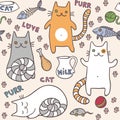 ÃÂ¡ute cats seamless pattern