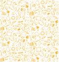 Vector background. Pattern of various icons Royalty Free Stock Photo