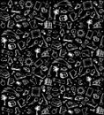 Vector background. Pattern of various icons Royalty Free Stock Photo