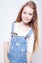 ÃÂute teenage girl in jean overall