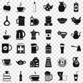 Utencil icons set, simple style