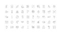 Utencils ideas, linear icons, line signs set, vector collection