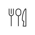 Utensil icon vector illustration. Vector utensil simple flat line style Royalty Free Stock Photo