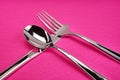 Utensils fork spoon butter knife silver Royalty Free Stock Photo