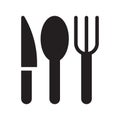 Utensils glyph flat vector icon Royalty Free Stock Photo