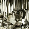 Utensils in a hotel kitchen Royalty Free Stock Photo