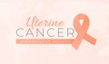 Uterine Cancer Awareness Month Background Illustration