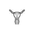 Uterine Cancer line icon