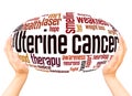 Uterine cancer word hand sphere cloud concept Royalty Free Stock Photo