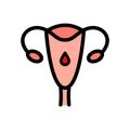 Uterus color simple icon