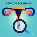 Uterus and flower for cervical screening
