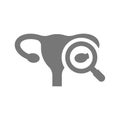 Uterus and gamete production medical test icon