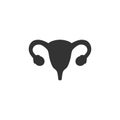 Uterus human icon on a white background Royalty Free Stock Photo