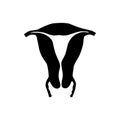 Uterus icon in simple style