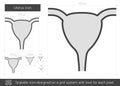 Uterus line icon.