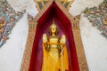 Uthai Thani, Thailand - December, 17, 2016 : Golden Buddha in Wa