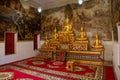 Uthai Thani, Thailand - December, 17, 2016 : Golden Buddha in Wa