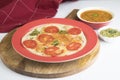 Uthappam or uttapam is a type of dosa Royalty Free Stock Photo