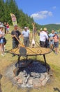 Uti Bachvarov cooking at Rozhen Fair