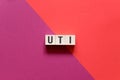 UTI word concept on cubes