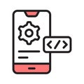 Utilise the app development vector icon for creating innovative applications