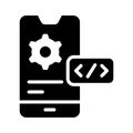 Utilise the app development vector icon for creating innovative applications